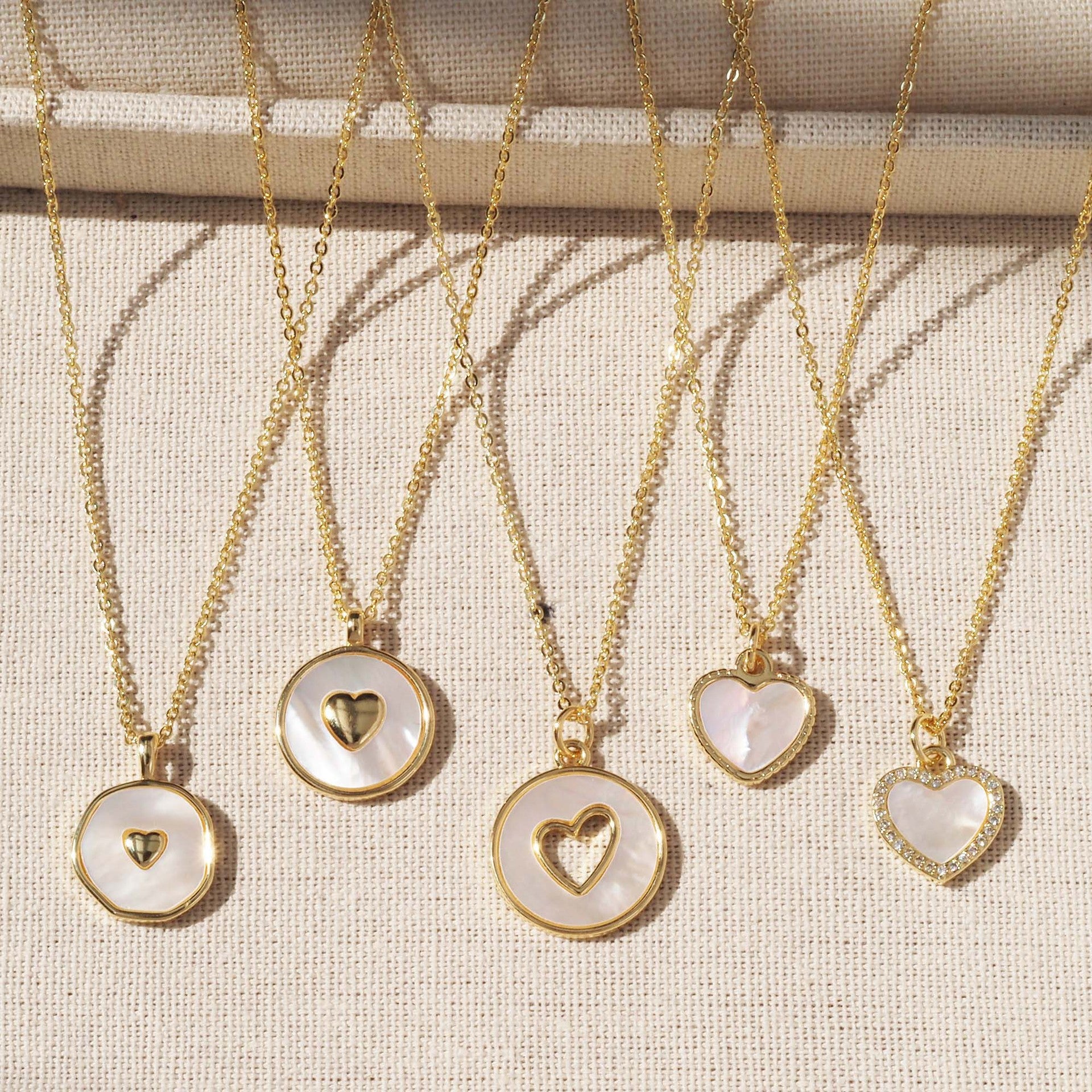 Heart Shape Pendant For Love Charms In Golden Copper