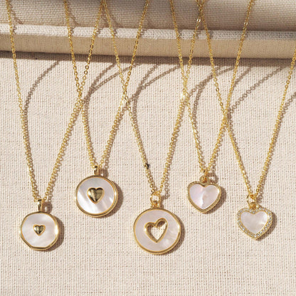 Heart Shape Pendant For Love Charms In Golden Copper