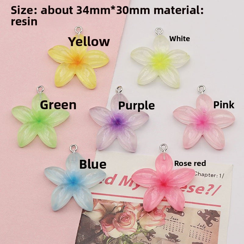 Ombre Resin Key Chain Featuring Love Charms, Stylish And Durable Accessory