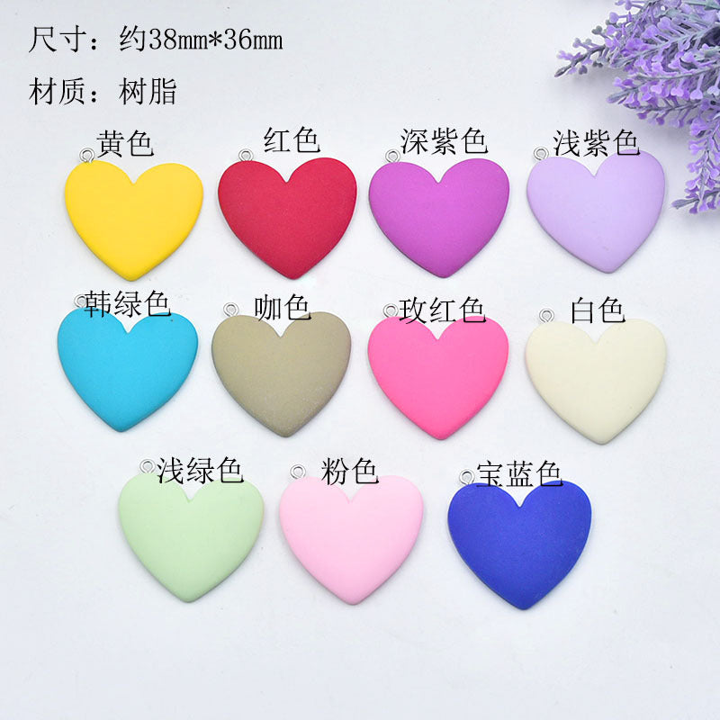 Heart Shape Love Charms Pendant In Yellow, Elegant Hanging Decoration