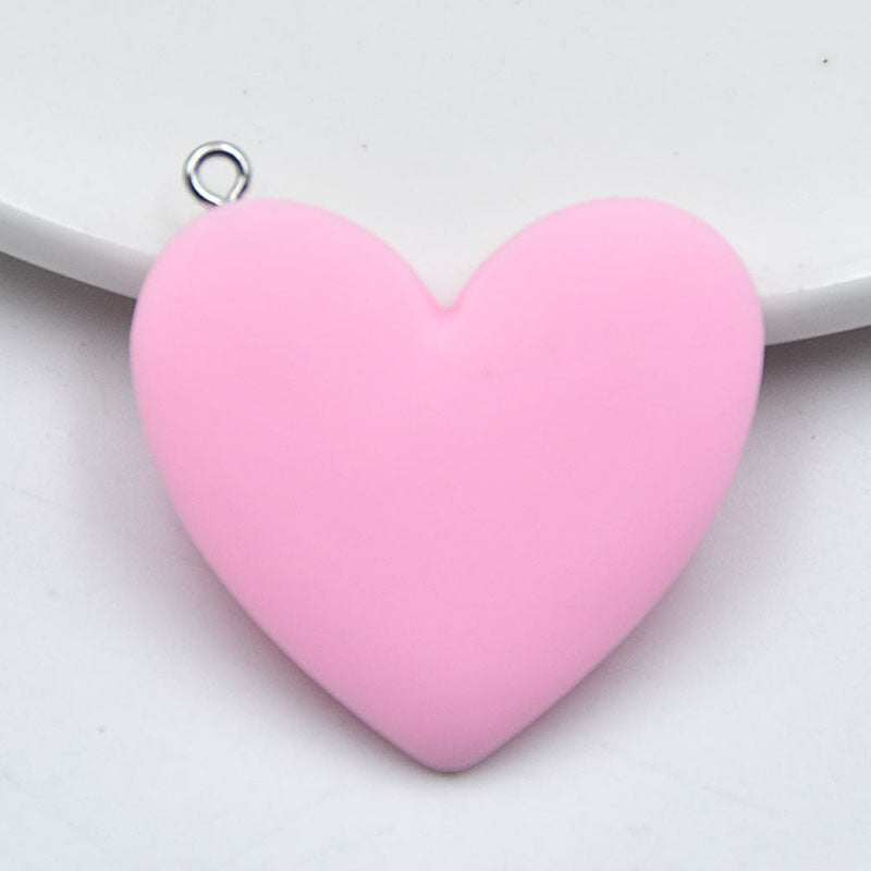 Heart Shape Love Charms Pendant In Yellow, Elegant Hanging Decoration