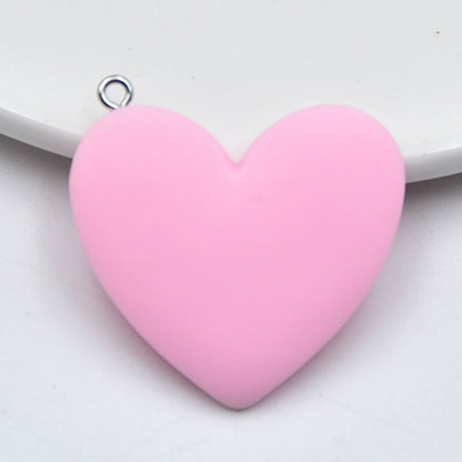Heart Shape Love Charms Pendant In Yellow, Elegant Hanging Decoration