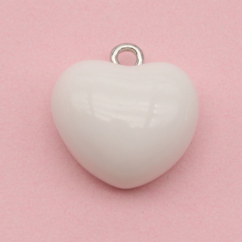 Heart Shape Resin Love Charms Pendant, Romantic Hanging Decoration