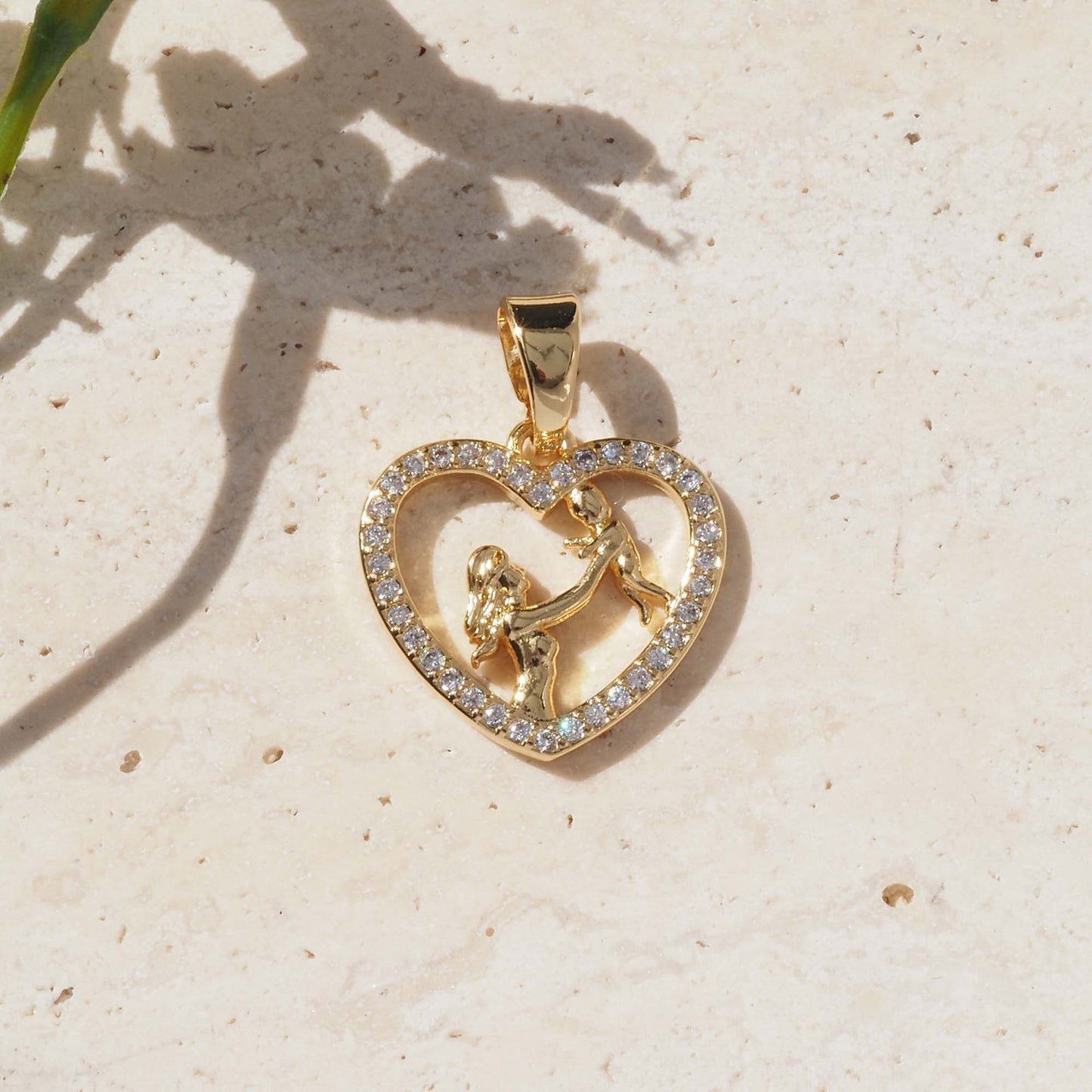Heart Shape Pendant For Love Charms In Elegant Golden Finish