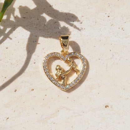 Heart Shape Pendant For Love Charms In Elegant Golden Finish