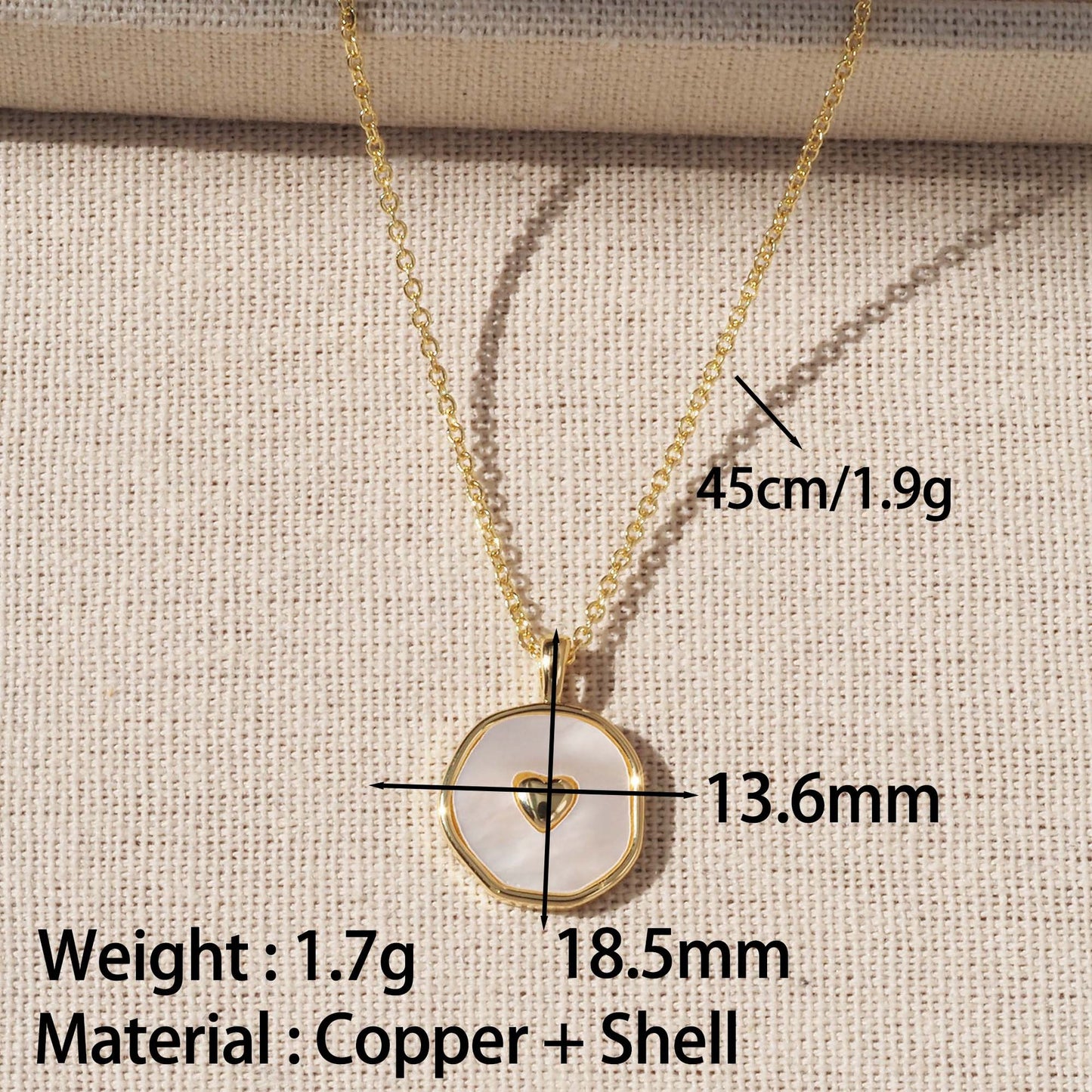 Heart Shape Pendant For Love Charms In Golden Copper