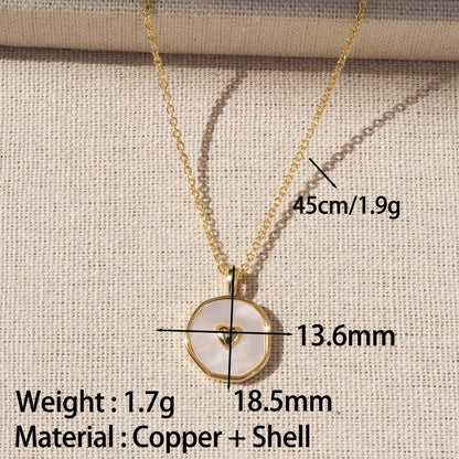 Heart Shape Pendant For Love Charms In Golden Copper