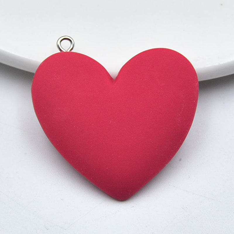 Heart Shape Love Charms Pendant In Yellow, Elegant Hanging Decoration
