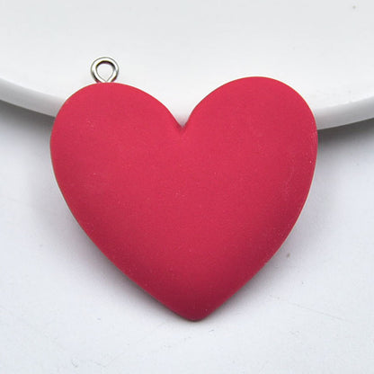 Heart Shape Love Charms Pendant In Yellow, Elegant Hanging Decoration