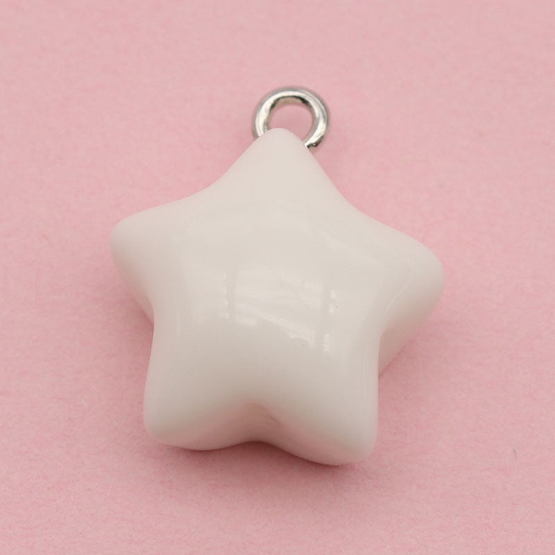 Heart Shape Resin Love Charms Pendant, Romantic Hanging Decoration