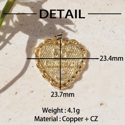 Heart Shape Pendant For Love Charms In Elegant Golden Finish