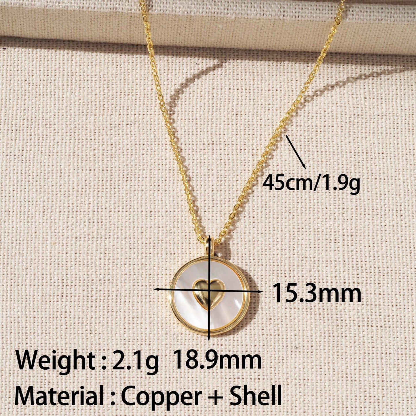 Heart Shape Pendant For Love Charms In Golden Copper
