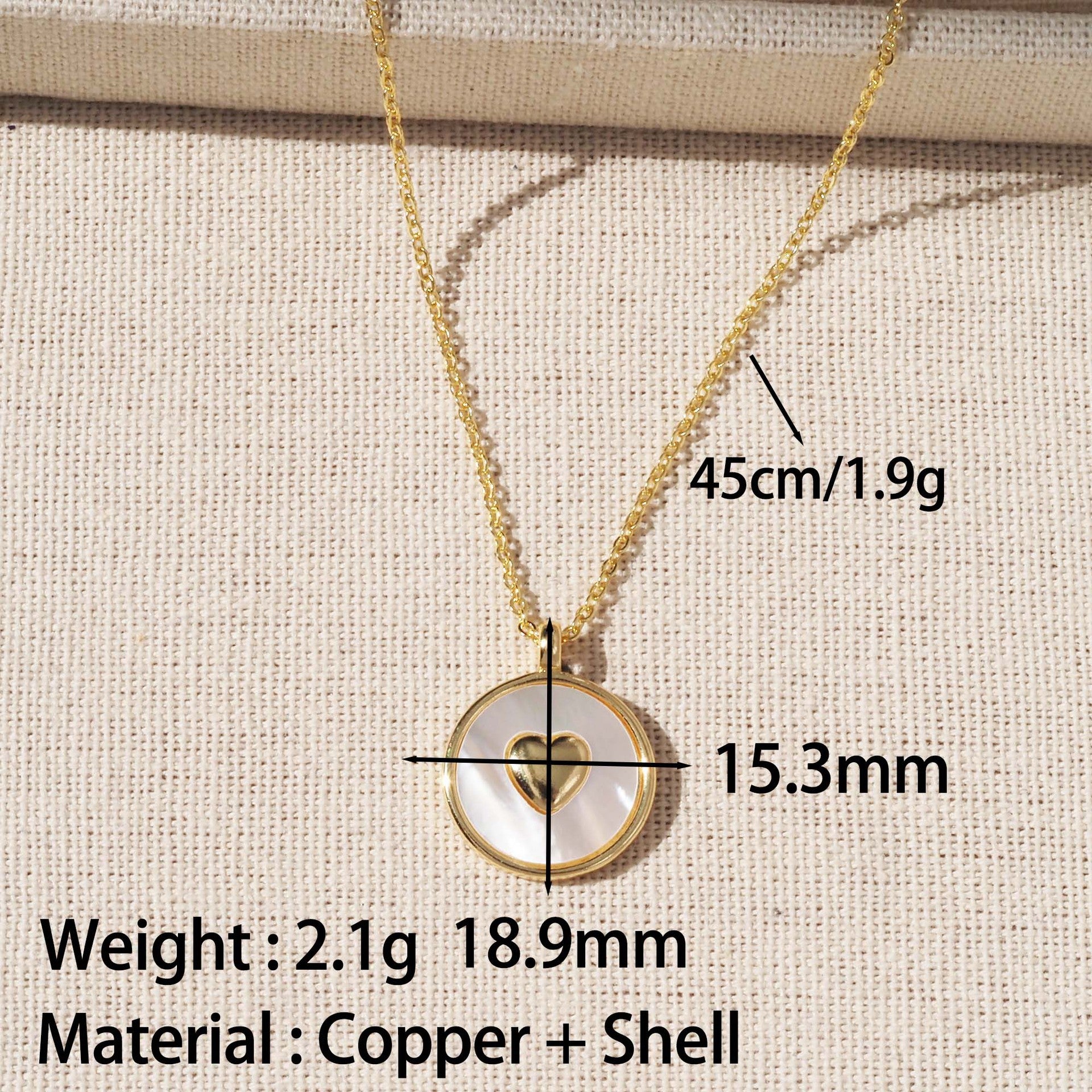Heart Shape Pendant For Love Charms In Golden Copper