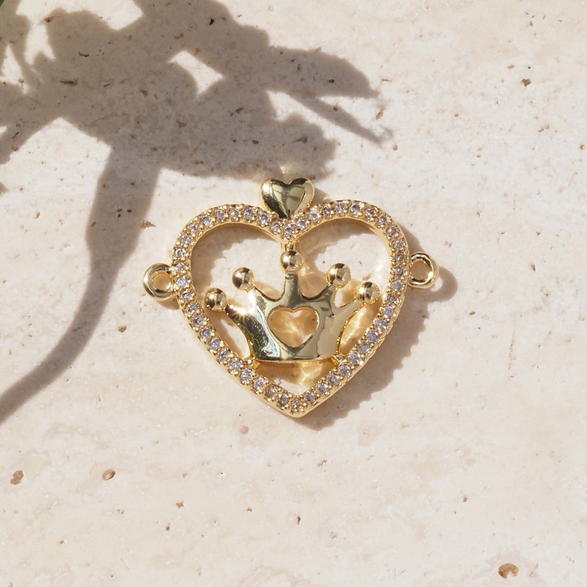 Heart Shape Pendant For Love Charms In Elegant Golden Finish