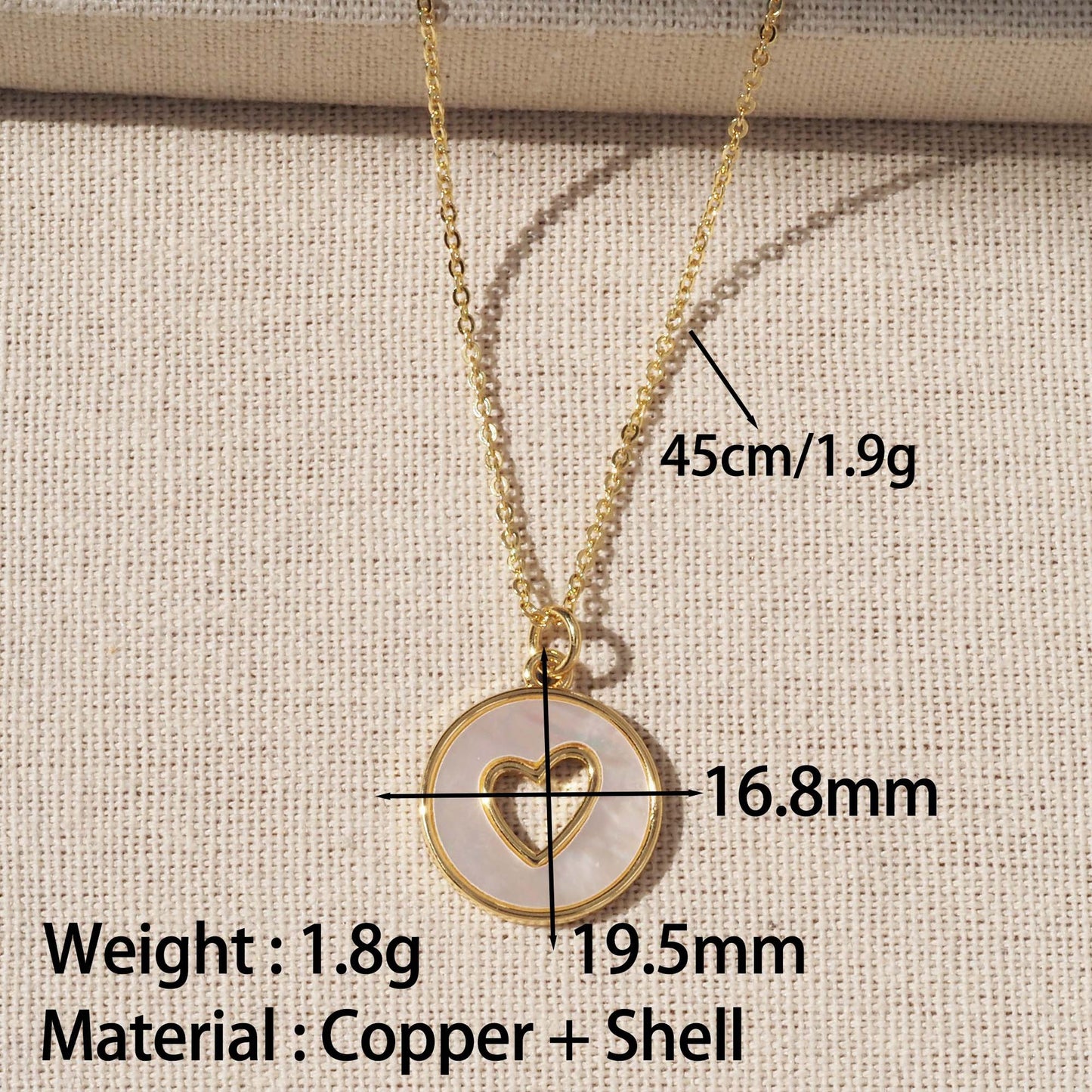 Heart Shape Pendant For Love Charms In Golden Copper