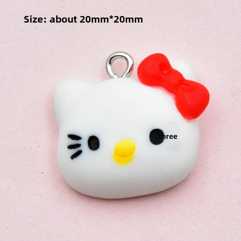 Resin Rabbit Love Charms Pendant In Colour, Perfect Hanging Decoration