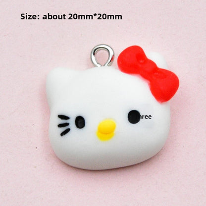 Resin Rabbit Love Charms Pendant In Colour, Perfect Hanging Decoration