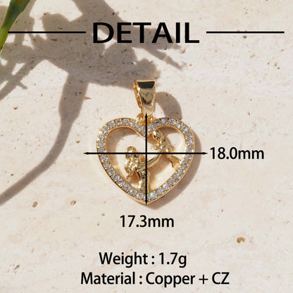 Heart Shape Pendant For Love Charms In Elegant Golden Finish
