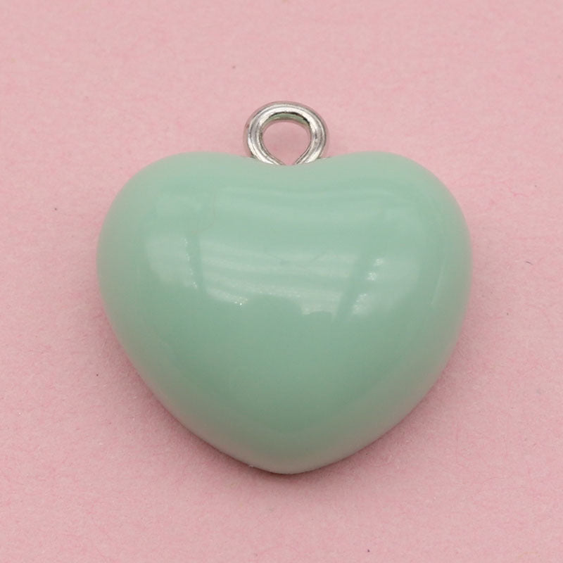 Heart Shape Resin Love Charms Pendant, Romantic Hanging Decoration