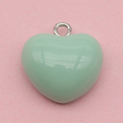 Heart Shape Resin Love Charms Pendant, Romantic Hanging Decoration
