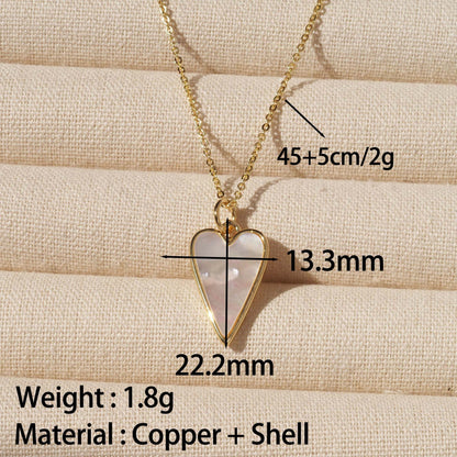Heart Shape Pendant For Love Charms In Golden Copper Featuring Electroplating Craft