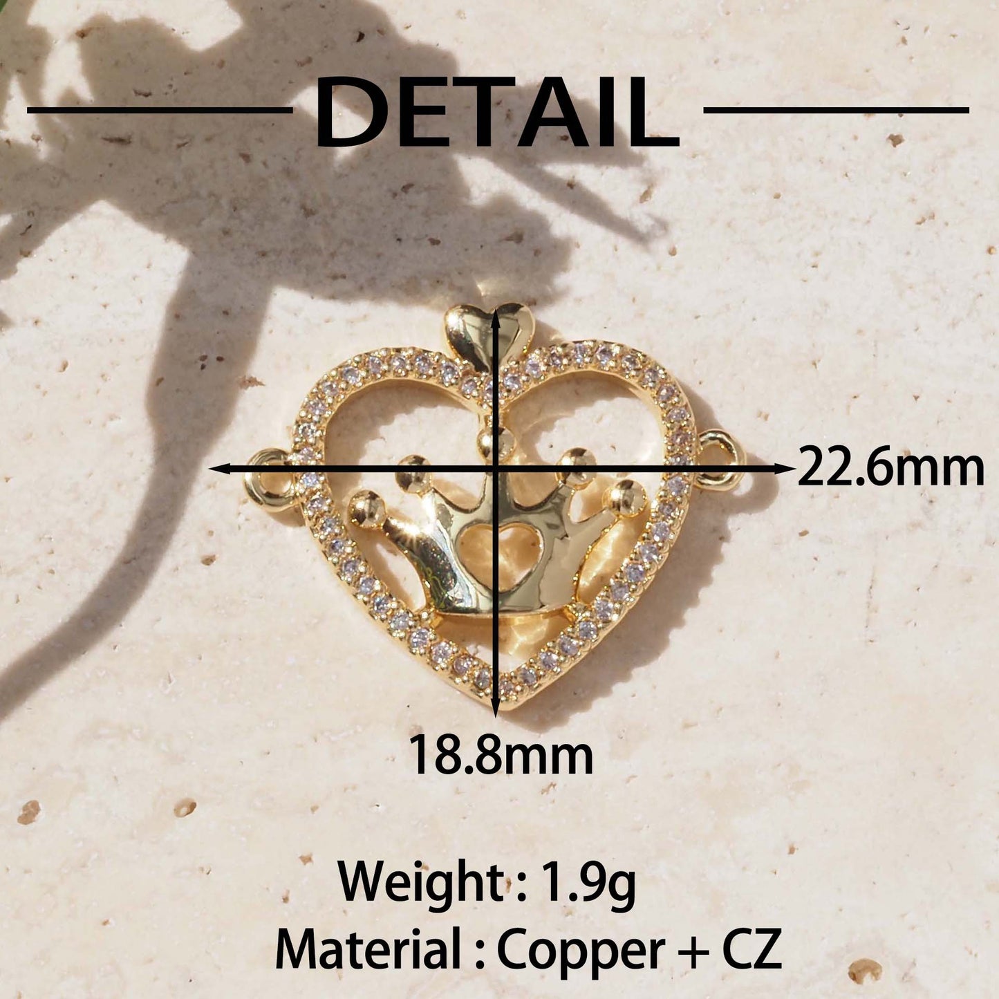 Heart Shape Pendant For Love Charms In Elegant Golden Finish