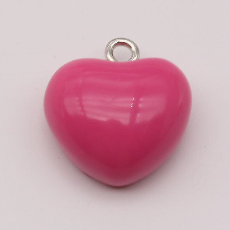 Heart Shape Resin Love Charms Pendant, Romantic Hanging Decoration