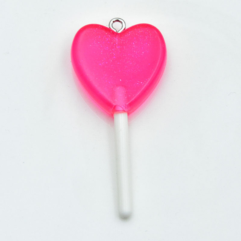 Heart Shape Resin Love Charms Pendant In Luminous Color For Unique Hanging Decoration