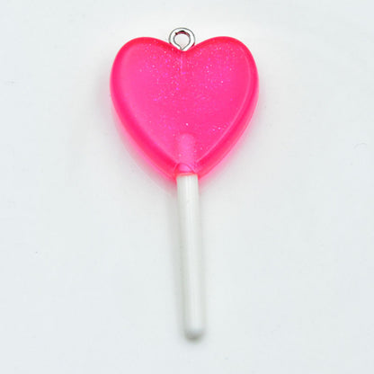 Heart Shape Resin Love Charms Pendant In Luminous Color For Unique Hanging Decoration