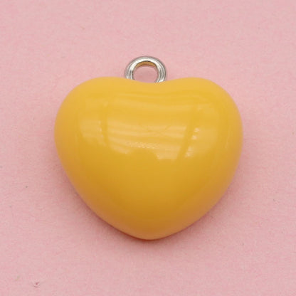 Heart Shape Resin Love Charms Pendant, Romantic Hanging Decoration