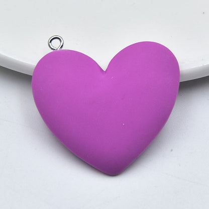 Heart Shape Love Charms Pendant In Yellow, Elegant Hanging Decoration