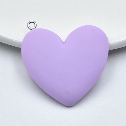 Heart Shape Love Charms Pendant In Yellow, Elegant Hanging Decoration