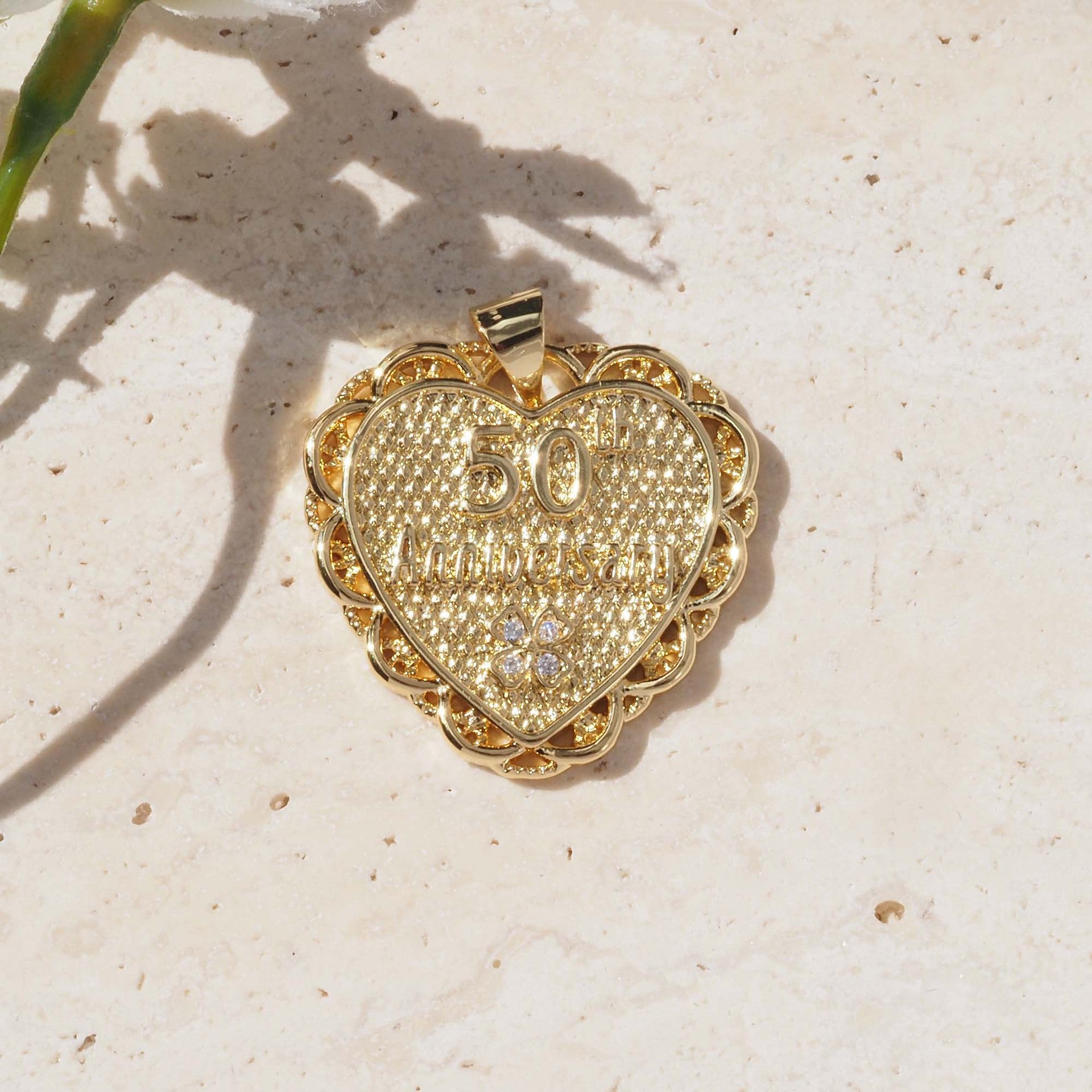 Heart Shape Pendant For Love Charms In Elegant Golden Finish