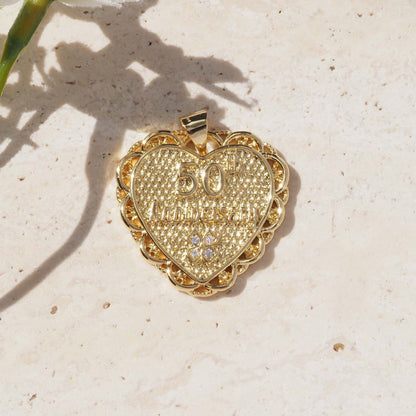 Heart Shape Pendant For Love Charms In Elegant Golden Finish