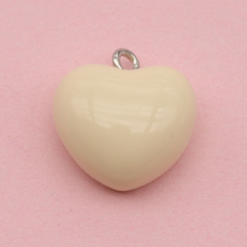 Heart Shape Resin Love Charms Pendant, Romantic Hanging Decoration
