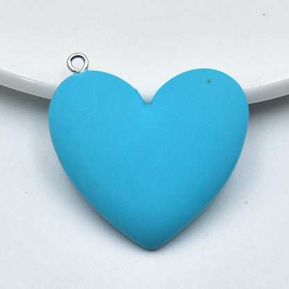 Heart Shape Love Charms Pendant In Yellow, Elegant Hanging Decoration