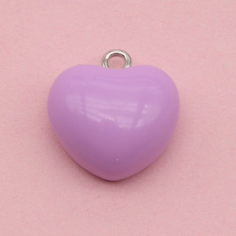 Heart Shape Resin Love Charms Pendant, Romantic Hanging Decoration