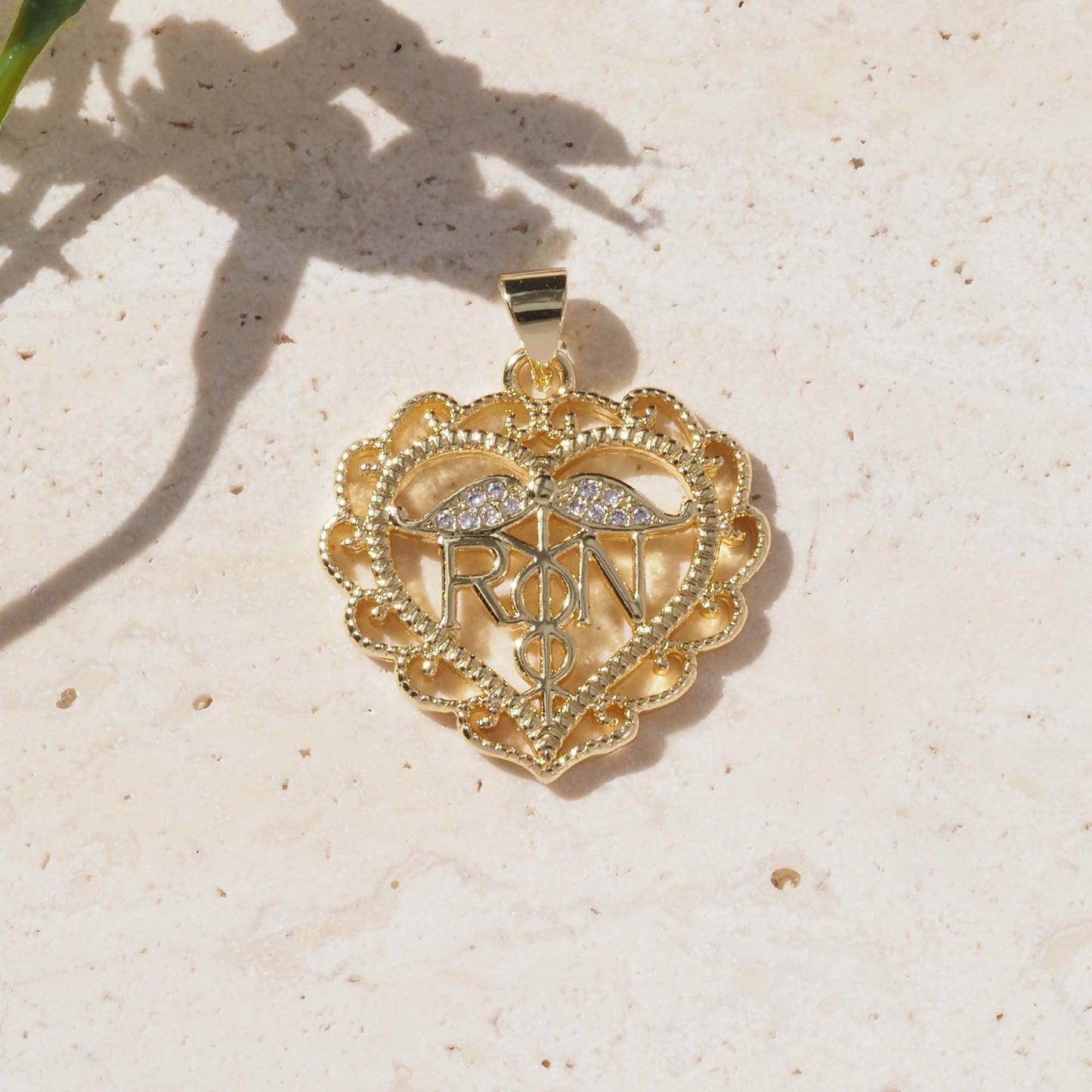 Heart Shape Pendant For Love Charms In Elegant Golden Finish