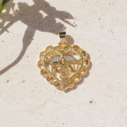 Heart Shape Pendant For Love Charms In Elegant Golden Finish