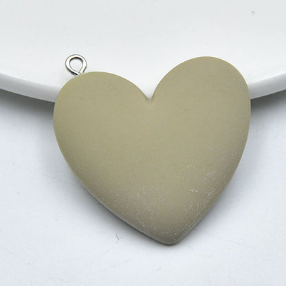 Heart Shape Love Charms Pendant In Yellow, Elegant Hanging Decoration