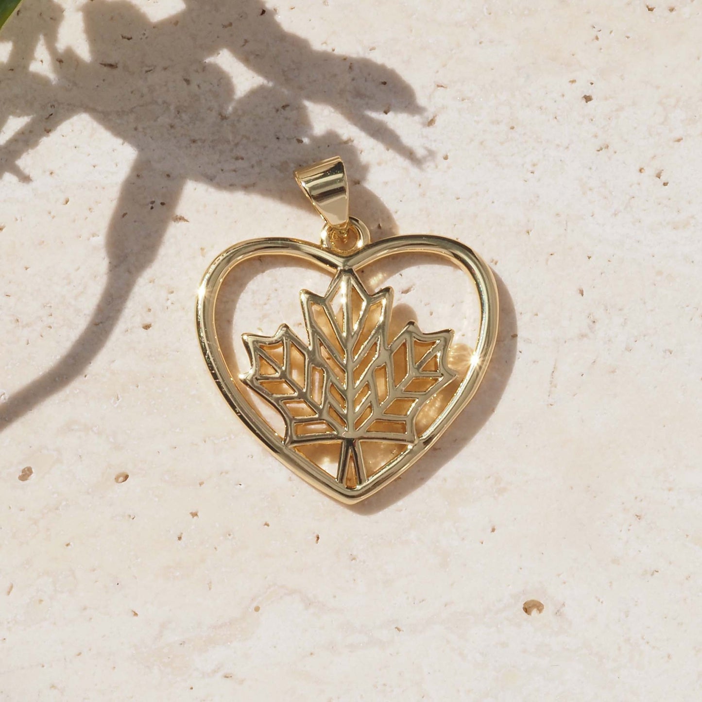 Heart Shape Pendant For Love Charms In Elegant Golden Finish