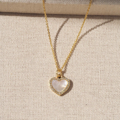 Heart Shape Pendant For Love Charms In Golden Copper