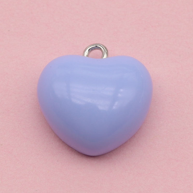 Heart Shape Resin Love Charms Pendant, Romantic Hanging Decoration