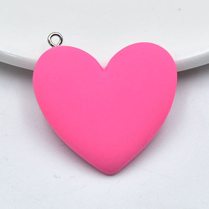 Heart Shape Love Charms Pendant In Yellow, Elegant Hanging Decoration