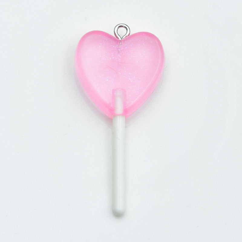 Heart Shape Resin Love Charms Pendant In Luminous Color For Unique Hanging Decoration
