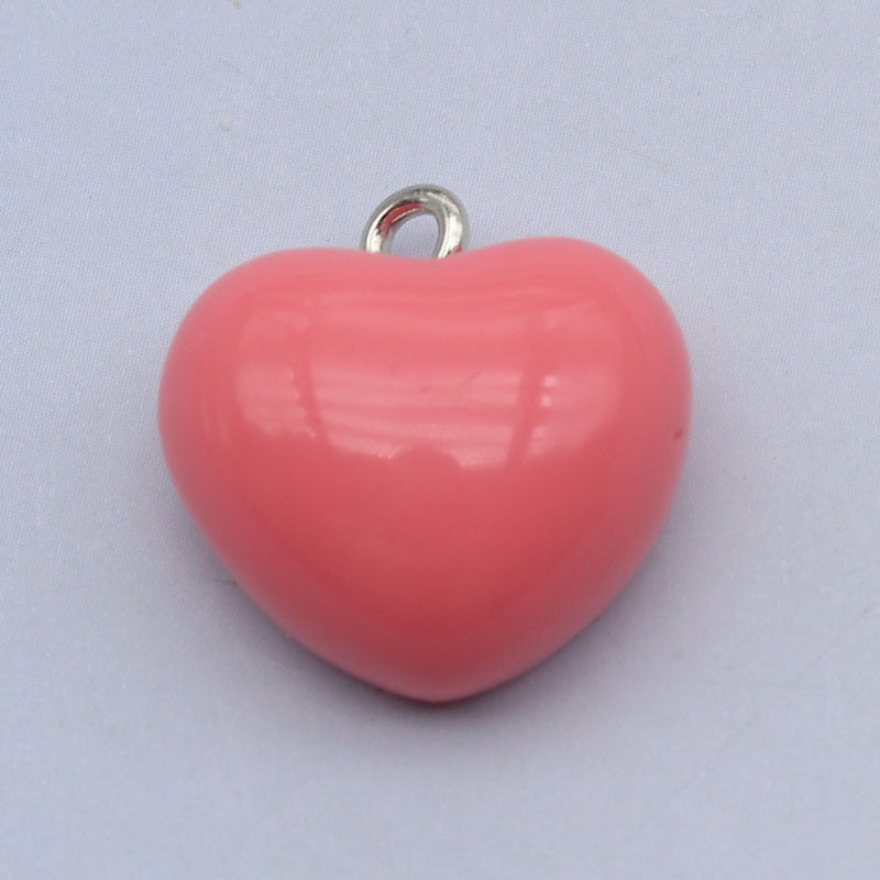 Heart Shape Resin Love Charms Pendant, Romantic Hanging Decoration