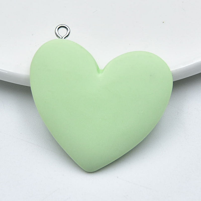Heart Shape Love Charms Pendant In Yellow, Elegant Hanging Decoration