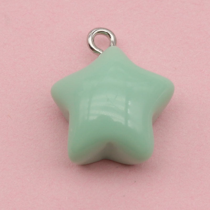Heart Shape Resin Love Charms Pendant, Romantic Hanging Decoration