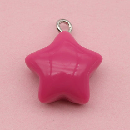 Heart Shape Resin Love Charms Pendant, Romantic Hanging Decoration