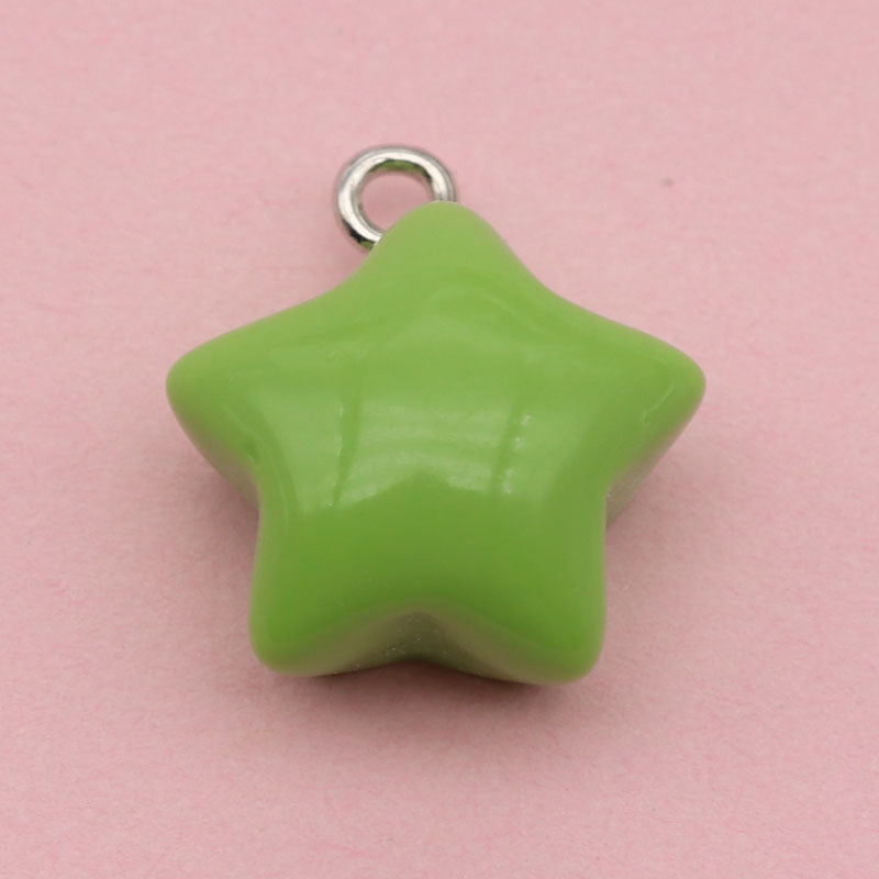 Heart Shape Resin Love Charms Pendant, Romantic Hanging Decoration